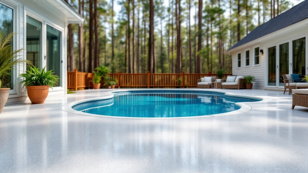 Pool deck coating in coastal climate
