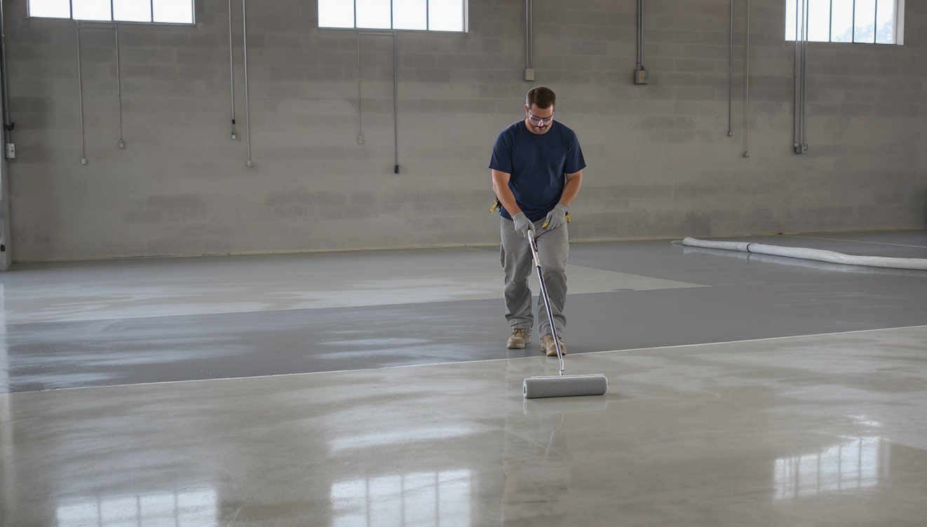 Commercial showroom floor installation